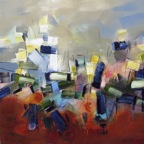 Vie en terre de feu | Technique mixte sur toile | 24