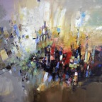 Concerto à l’île | Technique mixte sur toile | 36
