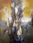 L’offrande | mixemedia sur toile | 40 x 30 po | vendu 