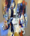 Réflexion | mixmedia sur toile | 36 x 30 po | vendu 