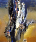 Dialogue onirique  | acrylique sur toile | 36 x 30 po | vendu