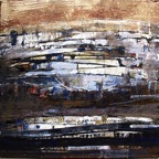 Aube | acrylique sur bois | 24 x 24 po | vendu
