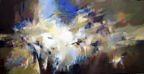 Voie lactée | acrylique sur toile | 30 x 60 po | vendu