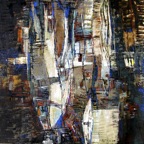 Anfractuosité | Mixmedia sur bois | 24 x 24 po | vendu 