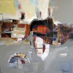 Le temps suspendu | acrylique sur toile | 36 x 36 po | Collection privée