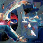 Masque bleu 2004 | acrylique sur toile | 20 x 20 po | Disponible