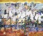 Le bal des éphémères | Mixte sur toile | 30